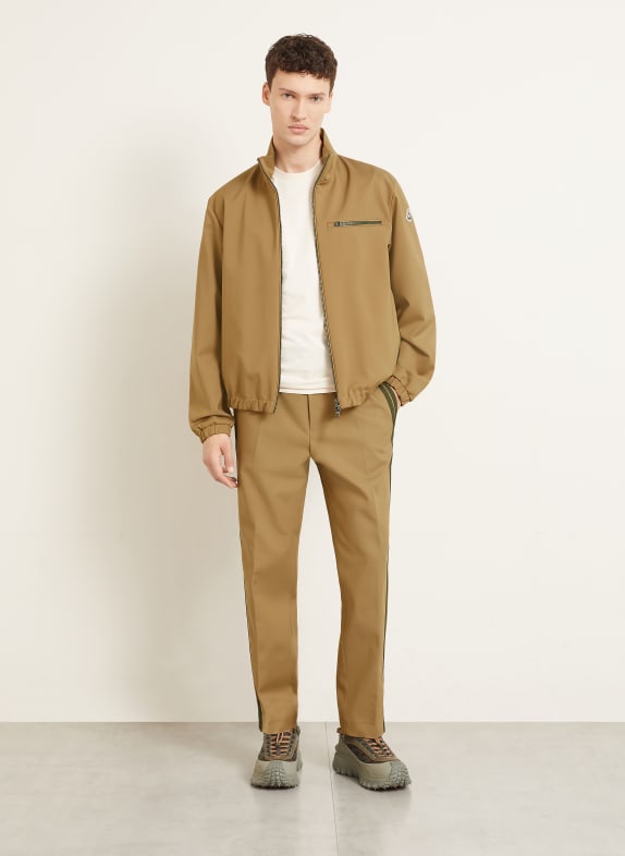 MONCLER Chino Regular Fit met galonstrepen BEIGE / OLIJF