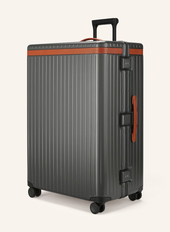 CARL FRIEDRIK Trolley THE LARGE CHECK-IN DUNKELGRAU / COGNAC