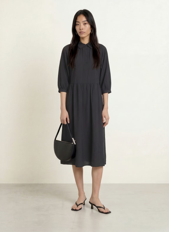OPUS WASINDA shirt dress with 3/4 sleeves BLACK