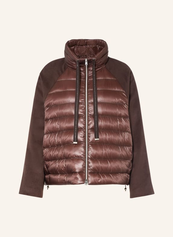 HERNO Doudoune en duvet dans un mélange de matières MARRON FONCÉ