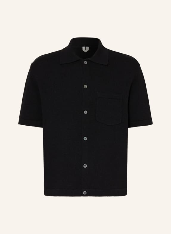 ARKET Pletená košile SMOG Comfort Fit ČERNÁ
