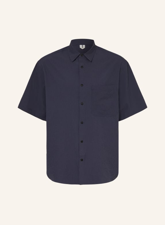 ARKET SVENJORAN Comfort Fit Short-Sleeve Shirt DARK BLUE