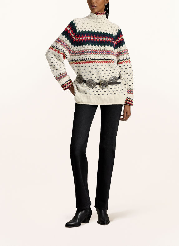 POLO RALPH LAUREN Svetry KRÉMOVÁ / ČERVENÁ / TMAVĚ ZELENÁ
