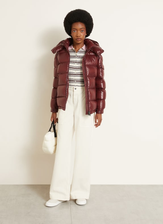 MONCLER Daunenjacke MAIRE mit abnehmbarer Kapuze DUNKELROT