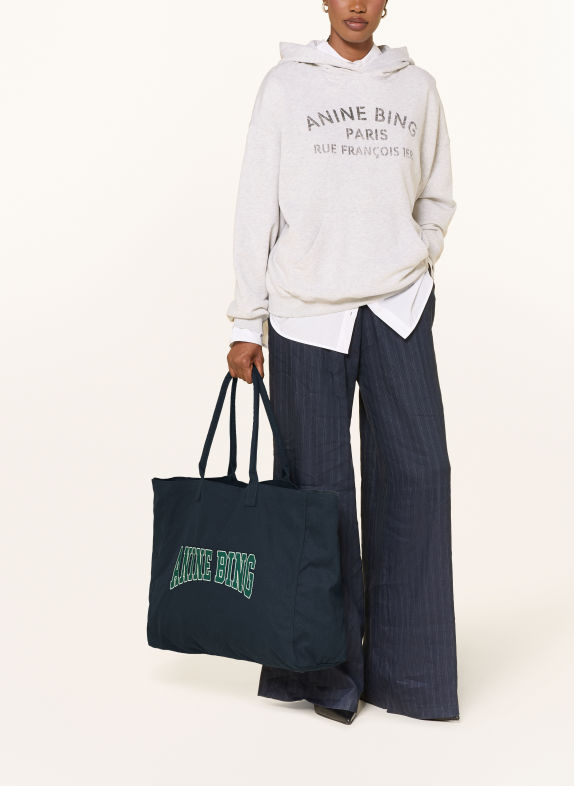 ANINE BING Shopper MØRKEBLÅ / GRØN