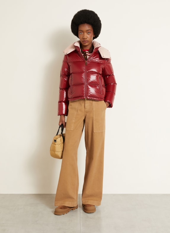 MONCLER Daunenjacke NIVEOLE mit abnehmbarer Kapuze ROT