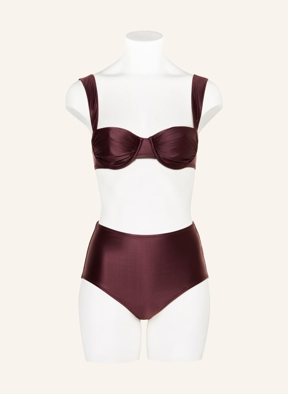 ARKET Bikinibroekje met hoge taille DONKERROOD