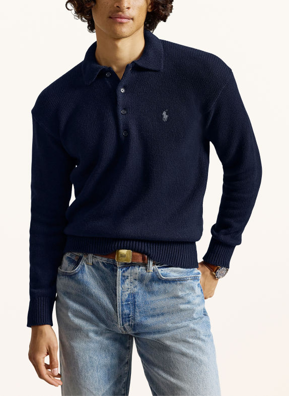 POLO RALPH LAUREN Knit polo shirt DARK BLUE