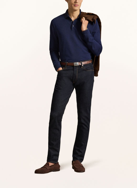 POLO RALPH LAUREN Strikket poloshirt MØRKEBLÅ