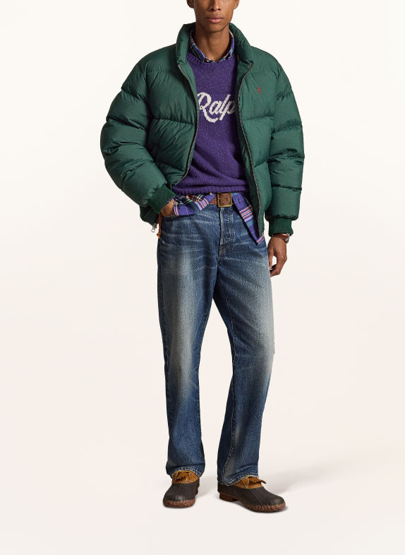 POLO RALPH LAUREN Donsjas PETROL / DONKERROOD / DONKERGROEN
