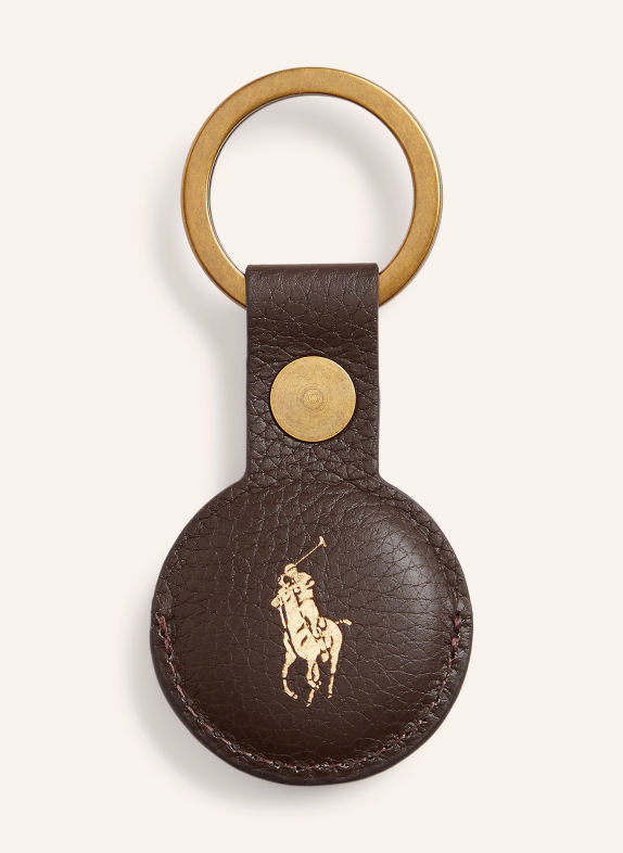 POLO RALPH LAUREN Schlüsselanhänger DUNKELBRAUN / GOLD