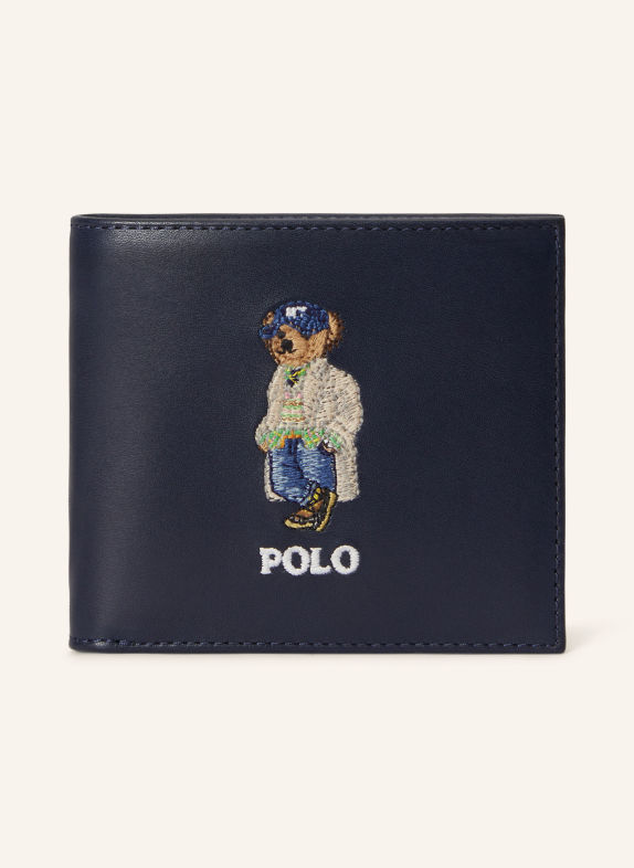 POLO RALPH LAUREN Wallet DARK BLUE / BROWN / BEIGE