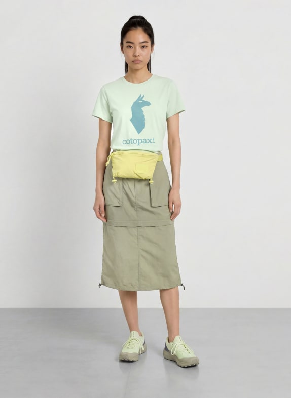 cotopaxi T-shirt LLAMA LICHTGROEN / PETROL
