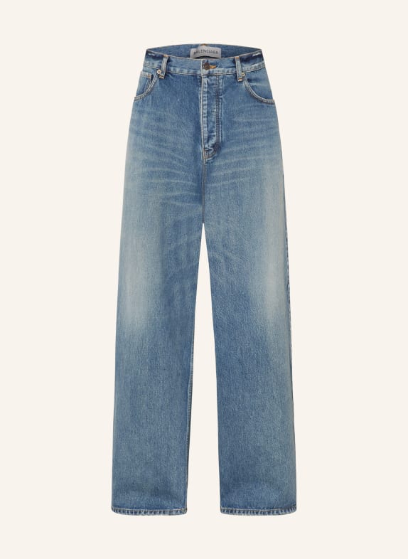 BALENCIAGA Jeansy w stylu destroyed, luźny krój 5002 Aubergine