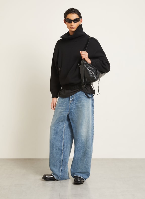 BALENCIAGA Jean destroy coupe baggy 5002 Aubergine