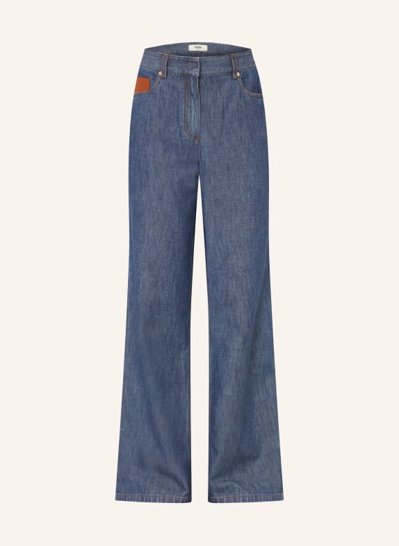 FENDI Wide Leg Jeans F0QB0 NAVY