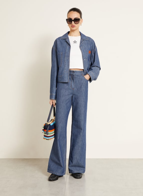 FENDI Wide Leg Jeans F0QB0 NAVY