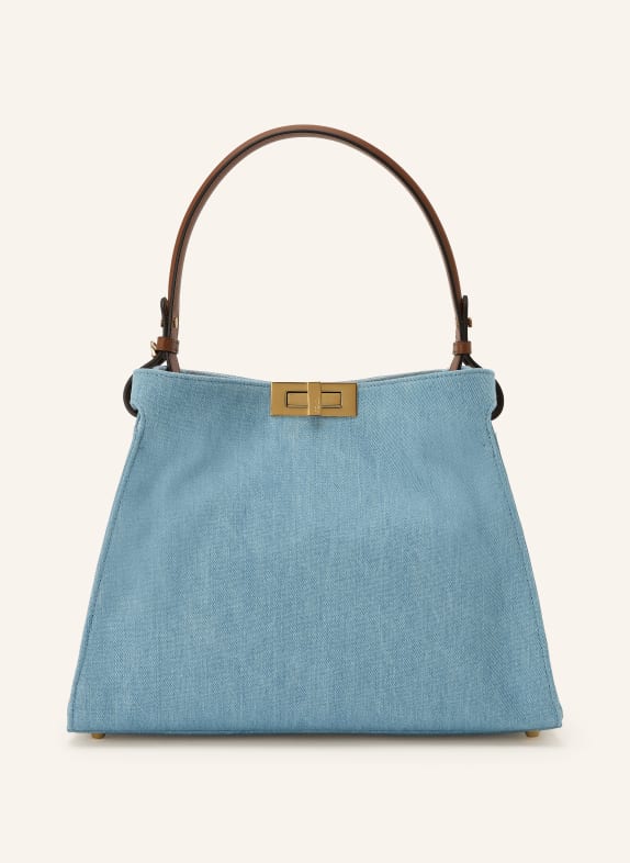 FENDI WAY MEDIUM Handbag LIGHT BLUE / DARK BROWN