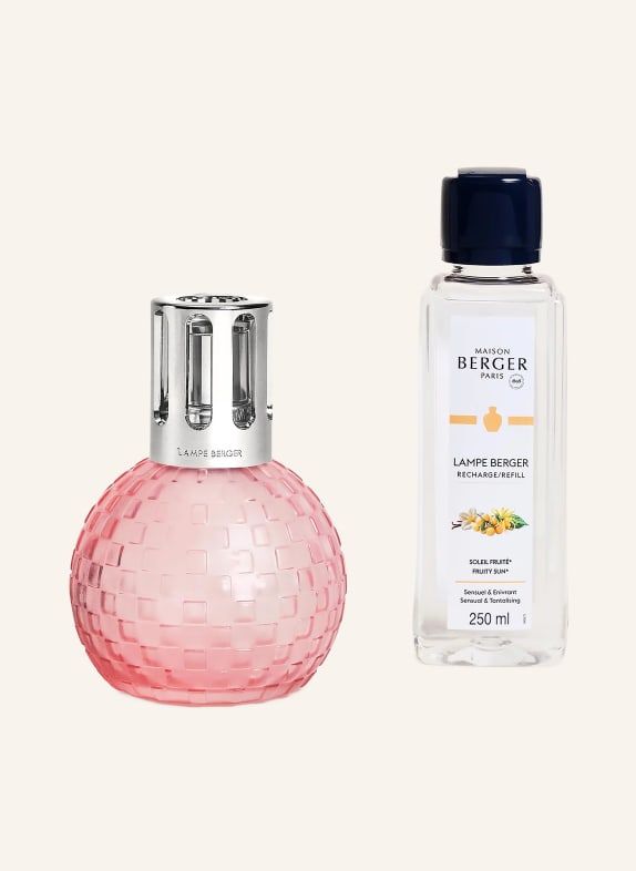 MAISON BERGER PARIS DISCO PÊCHE Set: Fragrance lamp and refill PINK