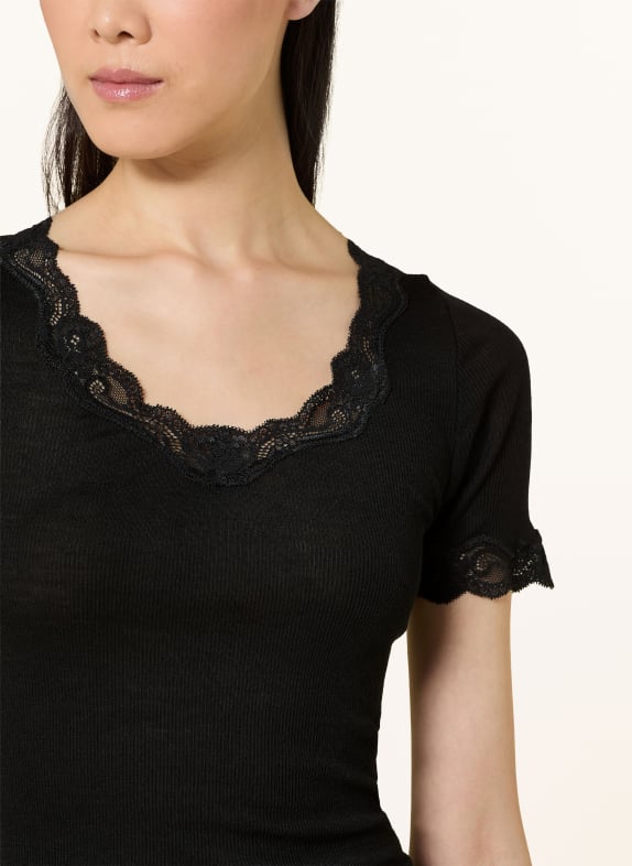 CALIDA Slaaphemd RICHESSE LACE met zijde ZWART