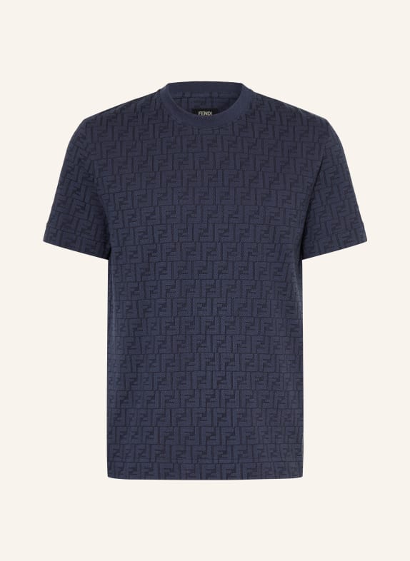 FENDI T-Shirt aus Piqué DUNKELBLAU