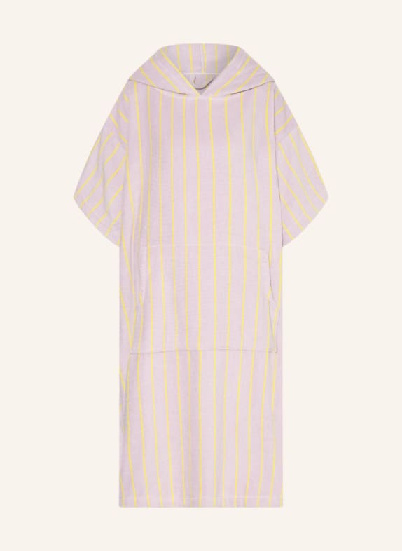 BONGUSTA NARAM Unisex Poncho with Hood LIGHT PURPLE / YELLOW