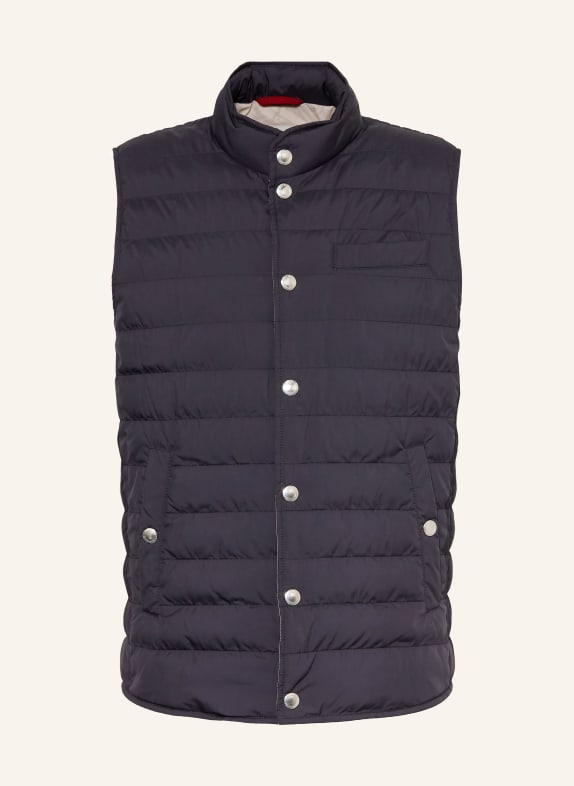 BRUNELLO CUCINELLI Down vest DARK BLUE