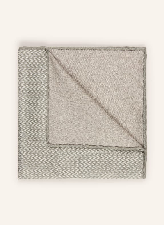 BRUNELLO CUCINELLI Einstecktuch HELLGRÜN / WEISS