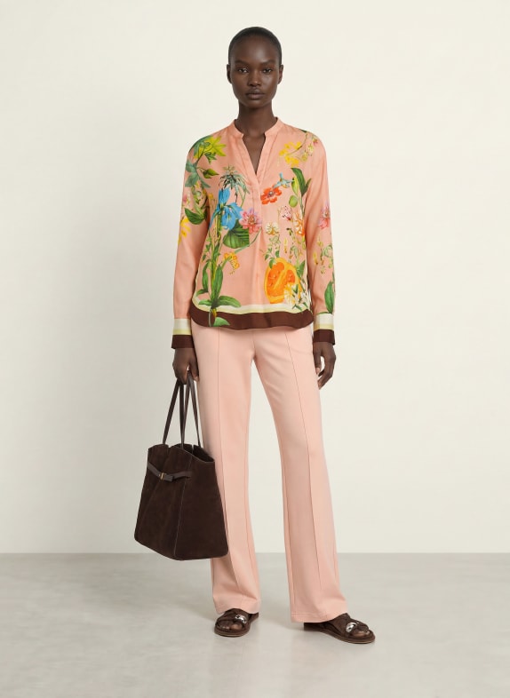 REISS Blouseshirt MILOS ROZE / MARRON FONCÉ / LICHTGROEN