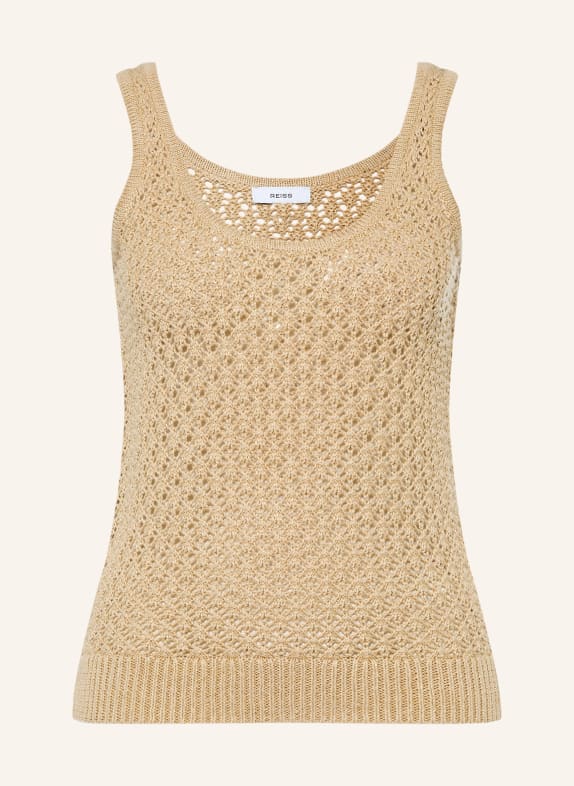 REISS Stricktop COLETTE aus Leinen BEIGE