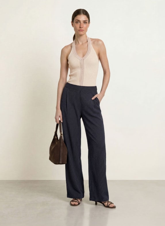 REISS Gebreide top NORA BEIGE