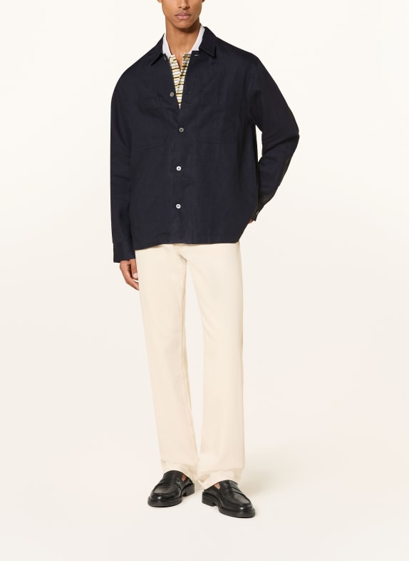 ARKET Linnen overhemd Relaxed Fit DONKERBLAUW