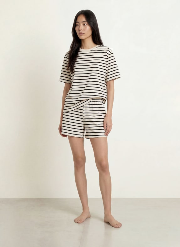 CALIDA Pyjamashort FAVOURITES LAYERING CRÈME / DONKERBLAUW