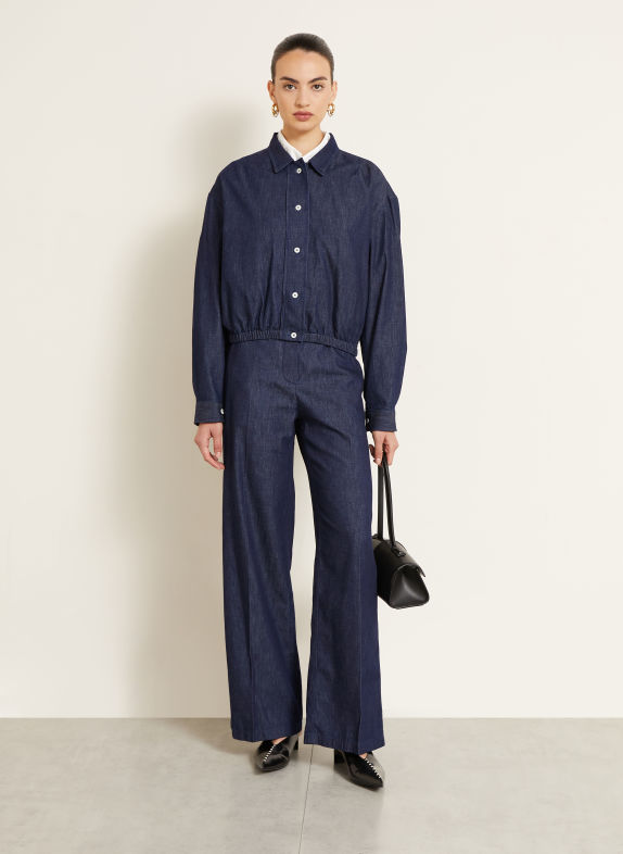 JIL SANDER Hose in Jeansoptik DUNKELBLAU