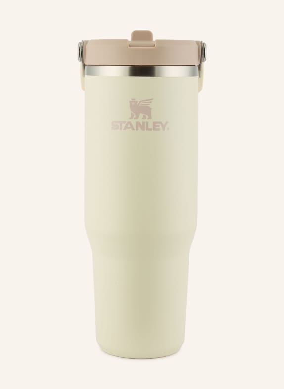 STANLEY Thermobecher THE ICEFLOW™ FLIP STRAW 2.0 HELLBRAUN / SILBER / BEIGE