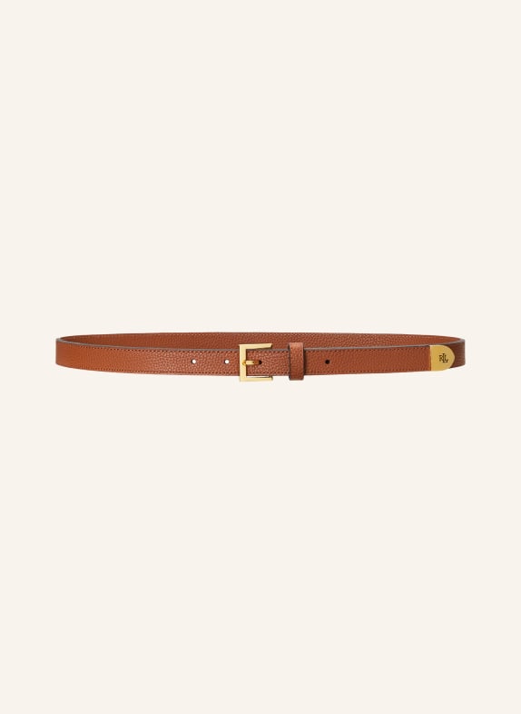 LAUREN RALPH LAUREN Leren riemen BRUIN