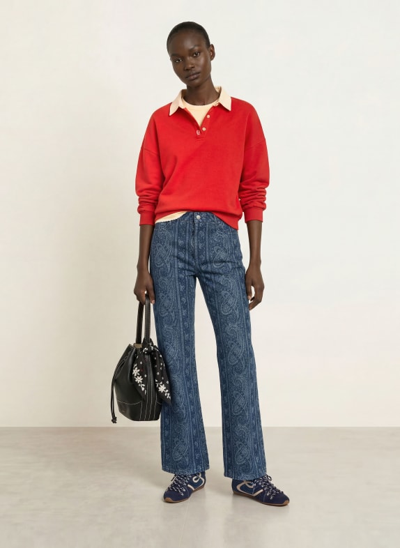 CLAUDIE PIERLOT Sweatshirt ROT / HELLGELB