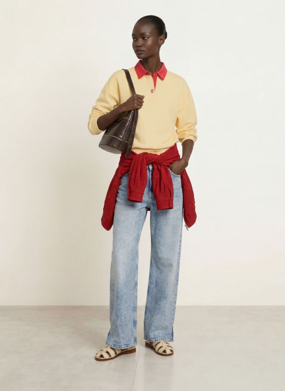 CLAUDIE PIERLOT Sweatshirt HELLGELB / ROT