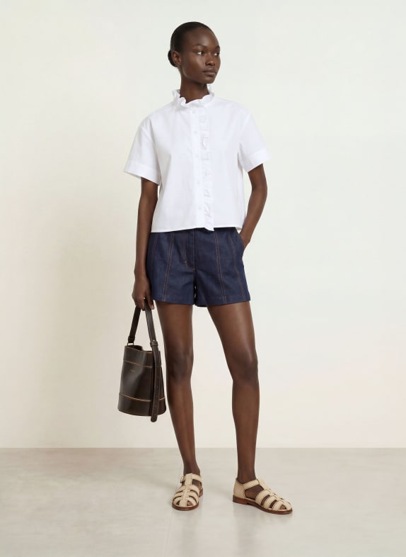 CLAUDIE PIERLOT Bluse mit Rüschen WEISS