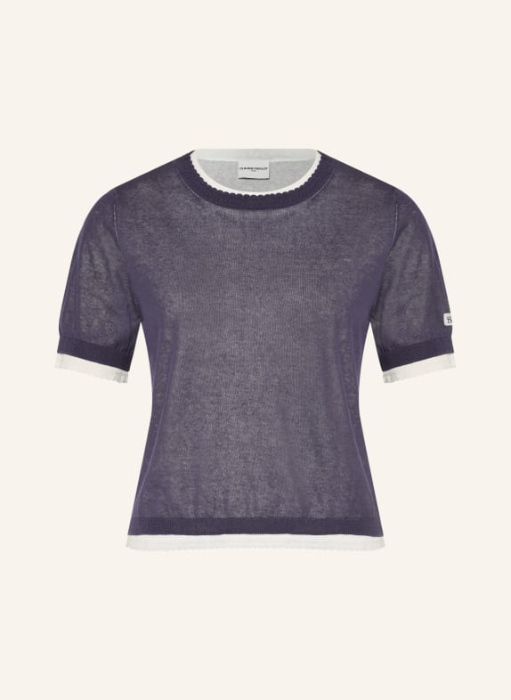 CLAUDIE PIERLOT Strickshirt BLAU / WEISS