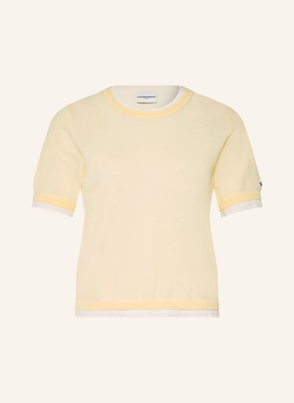 CLAUDIE PIERLOT Strickshirt HELLGELB / WEISS