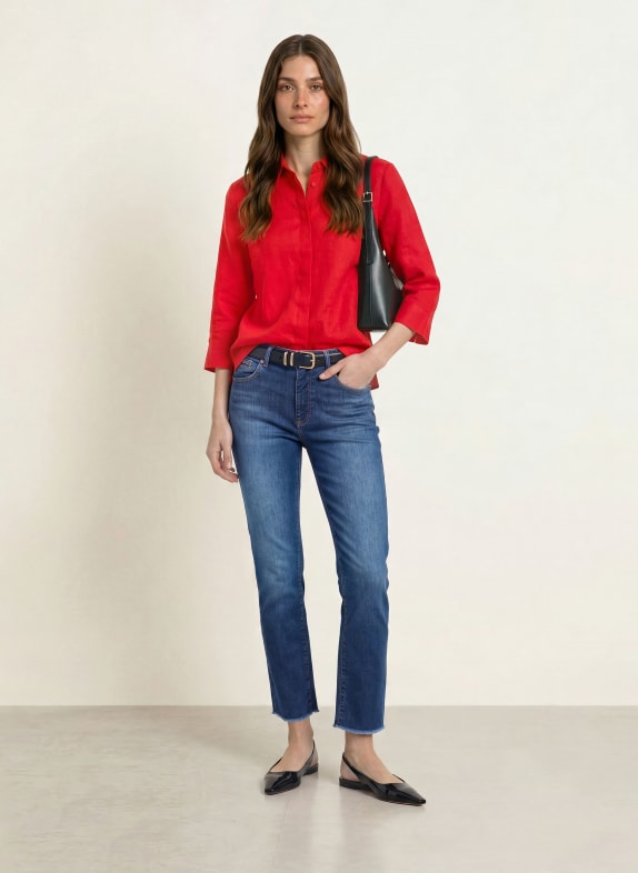 HOBBS Overhemdblouse NITA met 3/4-mouwen ROOD