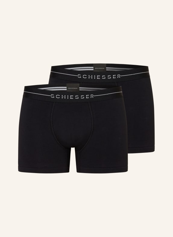SCHIESSER Set van 2 Boxershorts ZWART
