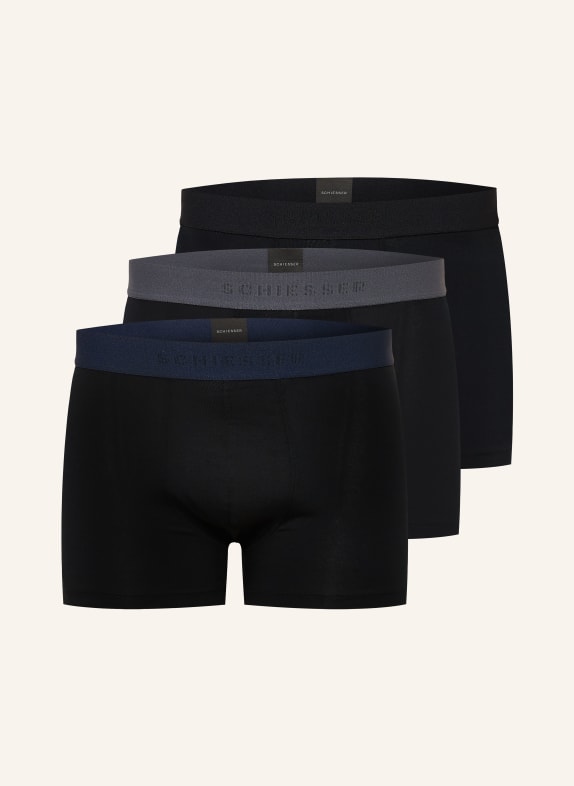 SCHIESSER 3-pack Boxershorts ORGANIC COTTON DONKERBLAUW