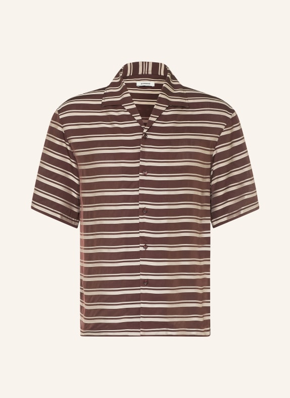 SANDRO Resorthemd Comfort Fit DUNKELBRAUN / HELLBRAUN