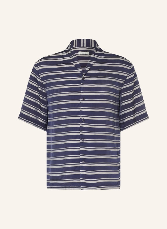 SANDRO Resorthemd Comfort Fit DUNKELBLAU / SILBER
