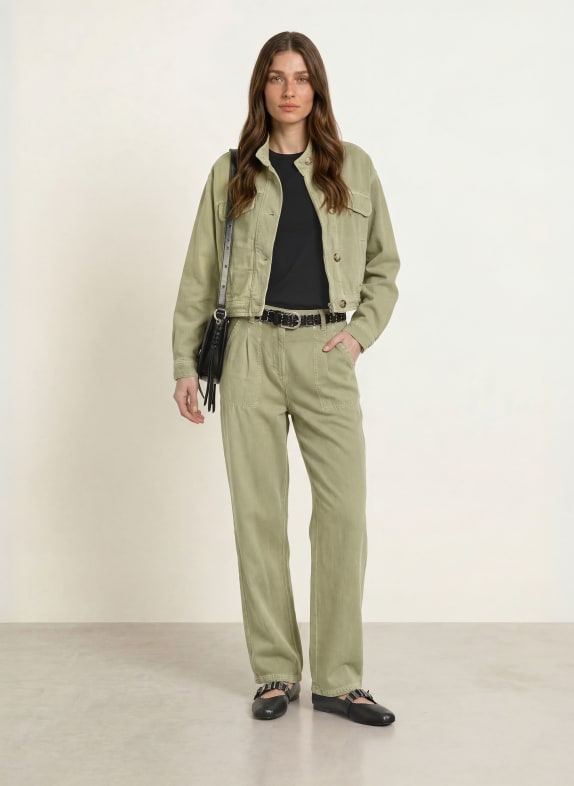 ba&sh Jeansjacke RALLO GREEN ALMOND