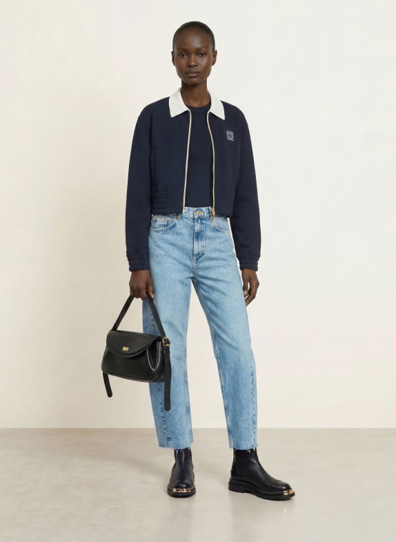 SANDRO Jeansy typu barrel 4785 BLUE JEAN