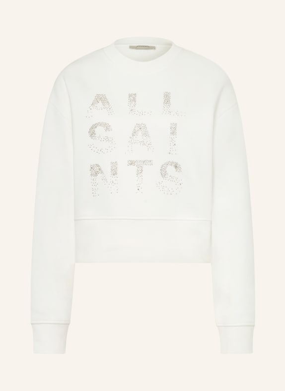 ALLSAINTS Sweatshirt STACKS SEPARO mit Schmucksteinen CREME