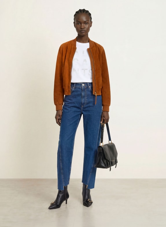 ALLSAINTS T-Shirt STACKS AMELIE mit Schmucksteinen WEISS